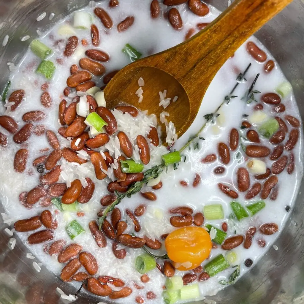 Kidney Beans and Rice in Coconut Milk