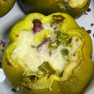 Cooked Leftover Stuffed Green Pepper