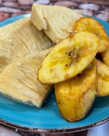 Sweet Plantain and Fried Breadfruit
