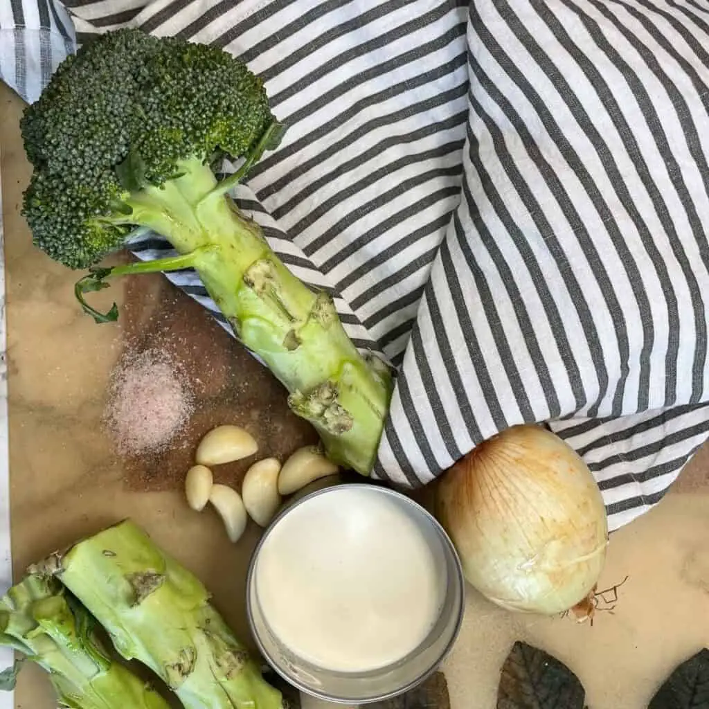 Instant Pot Broccoli Cheddar Soup Ingredients