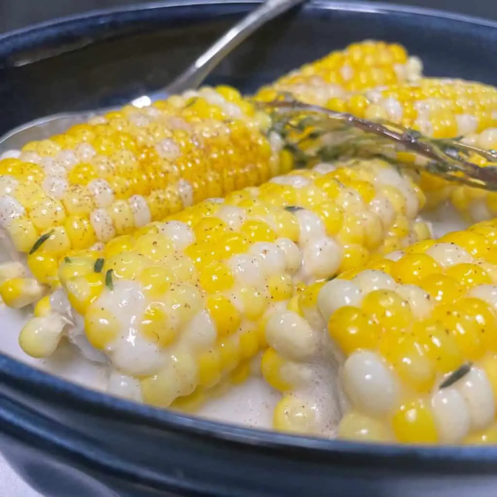 Yellow and White Corn Cooked in Coconut Milk