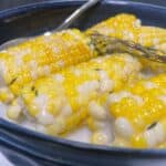 Yellow and White Corn Cooked in Coconut Milk